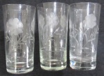 COPOS - 3 COPOS - CRISTAL - P/ DRINKS - LAPIDAÇÃO DELICADA - IMPORTADO - DÉC 50 - PERFEITOS
