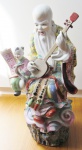 SÁBIO ANCIÃO CHINES - PORCELANA CHINESA MUITO ANTIGA - 41CM X 28 CM X 15 CM DIAM NA BASE - MUITOS DETALHES  - NO ESTADO