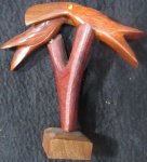 ESCULTURA - "TUCANOS" MADEIRA" - ARTICULADO - 13 CM X16 CM