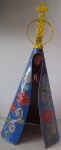 PATRICIA - "NOSSA SENHORA APARECIDA" - ESCULTURA DE MATERIAL RECICLÁVEL - 46 CM ALT - BASE 22 CM