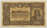 Numismática, HUNGRIA. Uma Cédula 100 Korona