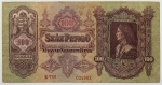 Numismática, HUNGRIA. Uma Cédula 100 Pengó