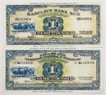 Numismática, ÁFRICA DO SUL. Duas Cópias de Cédulas Raras P-2 e P-5