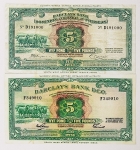 Numismática, ÁFRICA DO SUL. Duas Cópias de Cédulas Raras P-3 e P-6