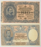Numismática, ITALIA. Duas Cópias de Cédulas Raras P-19 e P-22
