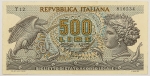 Numismática, ITALIA. Uma Cédula 500 Lire