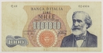 Numismática, ITALIA. Uma Cédula 1000 Lire