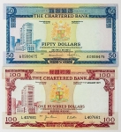 Numismática, HONG KONG. Duas Cópias de Cédulas Raras P-75 e P-76