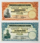 Numismática, PALESTINE. Duas Cópias de Cédulas Raras P-8 e P-9