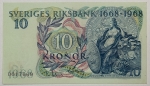 Numismática, SVERIGE. Uma Cédula 10 Kronor Flor de Estampa