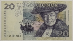 Numismática, SVERIGE. Uma Cédula 20 Kronor Flor de Estampa
