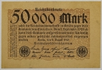 Numismática, GERMANY. Uma Cédula 50000 Mark 1923 em Ótimo Estado