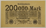 Numismática, GERMANY. Uma Cédula 200000 Mark 1923 em Ótimo Estado