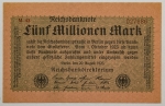 Numismática, GERMANY. Uma Cédula 5 Millionen 1923 em Ótimo Estado