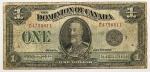 Numismática, CANADA. Uma Cédula 1 Dollar 1923 Grande