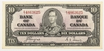 Numismática, CANADA. Uma Cédula 10 Dollars 1937