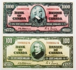 Numismática, CANADA. Duas Cópias de Cédulas Raras P-69 e P-70
