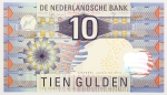 Numismática, HOLANDA. Uma Cédula P-99 10 Gulden Polímero