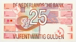 Numismática, HOLANDA. Uma Cédula P-100 25 Gulden 1989 Flor de Estampa