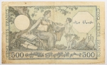 Numismática, ALGERIE. Uma Cédula P-24 500 Francs 1943
