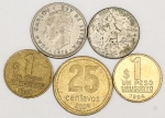 Numismática, INTERNACIONAL. Cinco Moedas Estrangeiras Sortidas