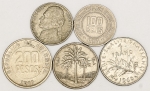 Numismática, INTERNACIONAL. Cinco Moedas Estrangeiras Sortidas