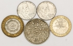 Numismática, INTERNACIONAL. Cinco Moedas Estrangeiras Sortidas
