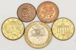Numismática, INTERNACIONAL. Cinco Moedas Estrangeiras Sortidas