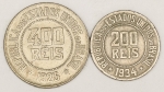 Numismática, BRASIL. Duas Moedas Nacionais Grandes