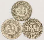 Numismática, BRASIL. Três Moedas Nacionais Médias