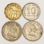 Numismática, URUGUAY. Quatro Moedas Antigas