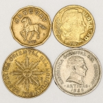 Numismática, URUGUAY. Quatro Moedas Antigas