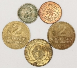 Numismática, INTERNACIONAL. Cinco Moedas Sortidas