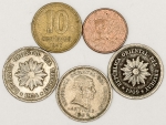 Numismática, INTERNACIONAL. Cinco Moedas Sortidas