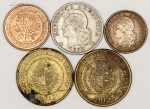 Numismática, INTERNACIONAL. Cinco Moedas Sortidas