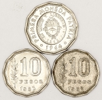 Numismática, ARGENTINA. Três Moedas Antigas