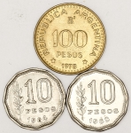 Numismática, ARGENTINA. Três Moedas Antigas