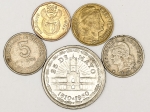 Numismática, ARGENTINA. Cinco Moedas Antigas