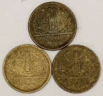 Numismática, BRASIL. Três Moedas Nacionais Antigas 1 Cruzeiro