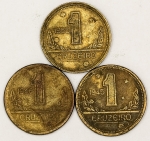 Numismática, BRASIL. Três Moedas Nacionais Antigas 1 Cruzeiro