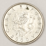 Numismática, INTERNACIONAL. Uma Moeda 1 Korun 2000 CESKA