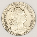 Numismática, Portugal. Moeda de 1 escudo ano 1939. Alpaca 26,8mm. 2ª mais rara da série, cunhagem de 304.300 KMH 578.