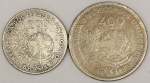 Numismática, Brasil. Moeda antiga 400 e 200 réis 1901, `MCMI`, Brasil República.