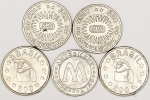 Lote com 5 antigas fichas Amunsement Only for SPS, originais.
