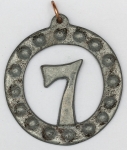 Medalha Exu 7 da Lira decada de 1960. Metal fundido 60mm. 34g. Rarissima.