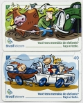 Série completa com 2 cartões telefônicos Memória do Elefante, ano 2002, Brasil Telecom, raro.