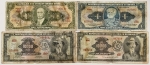 Lote com 4 cédulas antigas. Vide foto, complete sua coleção.