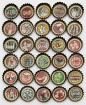 Coleção completa com 30 tampinhas (chapinhas) de Coca-Cola, Som na tampa, ano 2013, escassas, oportunidade.