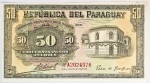 Numismática, Paraguai. Cédula de 50 Pesos Fuertes 1923 P-151a3 MBC