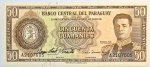 Numismática, Paraguai. Cédula de 50 Guaranis 1963 P-197a(1) Sob/FE
